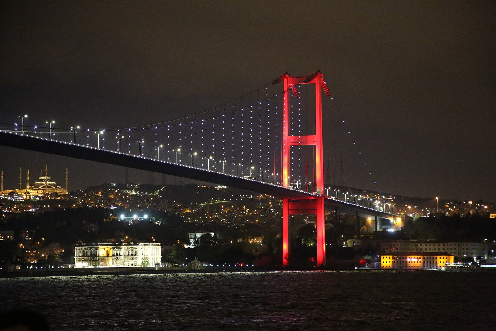 Bosphorus Bridge at night