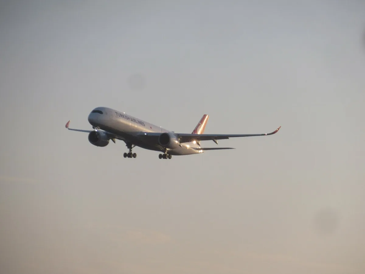 Turkish Airlines aircraft in flight